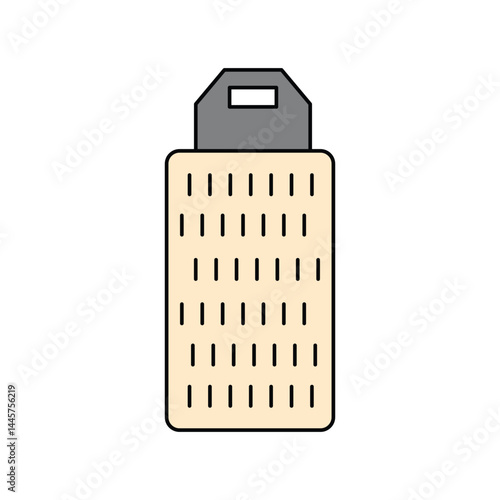 grater lineal color line icon with white background vector stock illustration