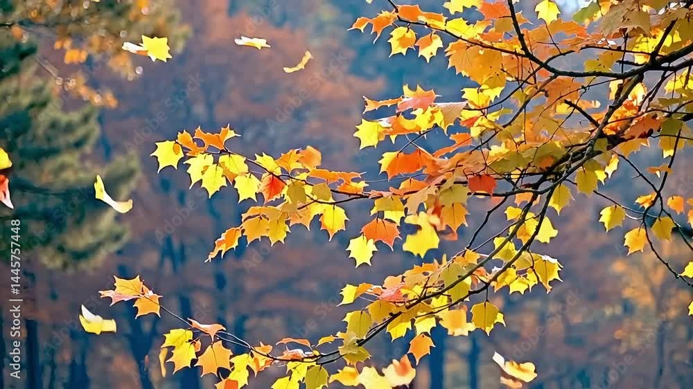Autumn Leaves Falling Seamless Loop – Gentle Wind, Golden Orange Trees, Cinematic Nature Background Autumn Leaves Falling Seamless Loop – Gentle Wind, Golden Orange Trees, Cinematic Nature Background