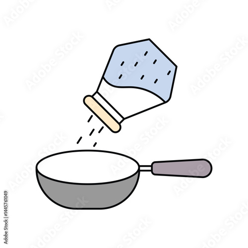 seasoning lineal color line icon with white background vector stock illustration