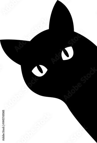Cat silhouette, icon, shape, design