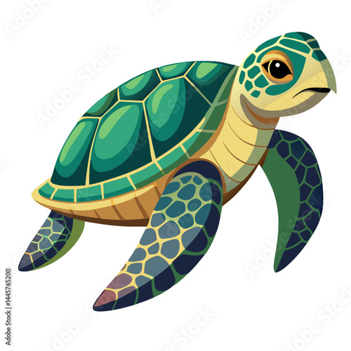 sea turtle no background vector file.