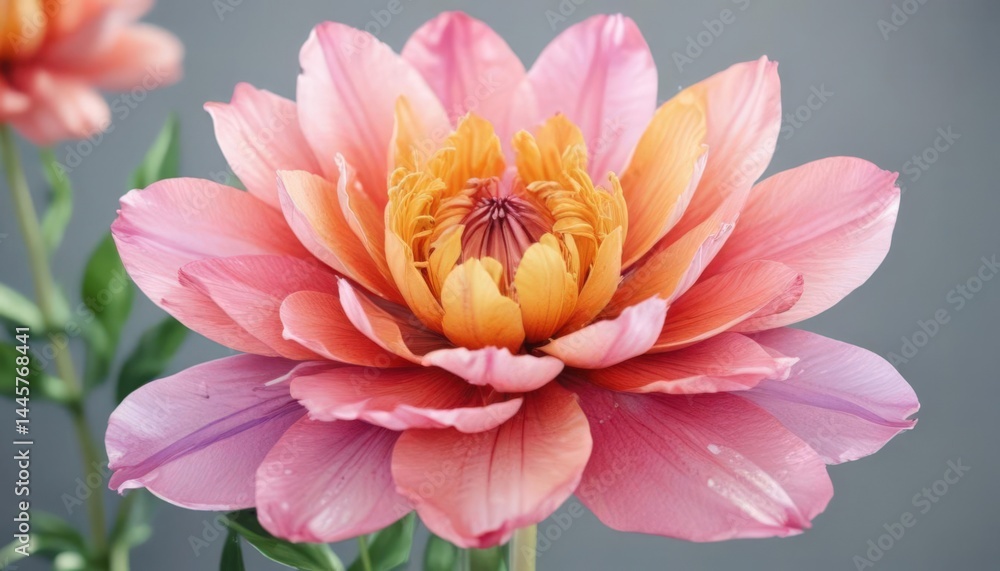 Obraz premium Vibrant watercolor floral bloom, close-up view of petals, wildflower, texture, spring
