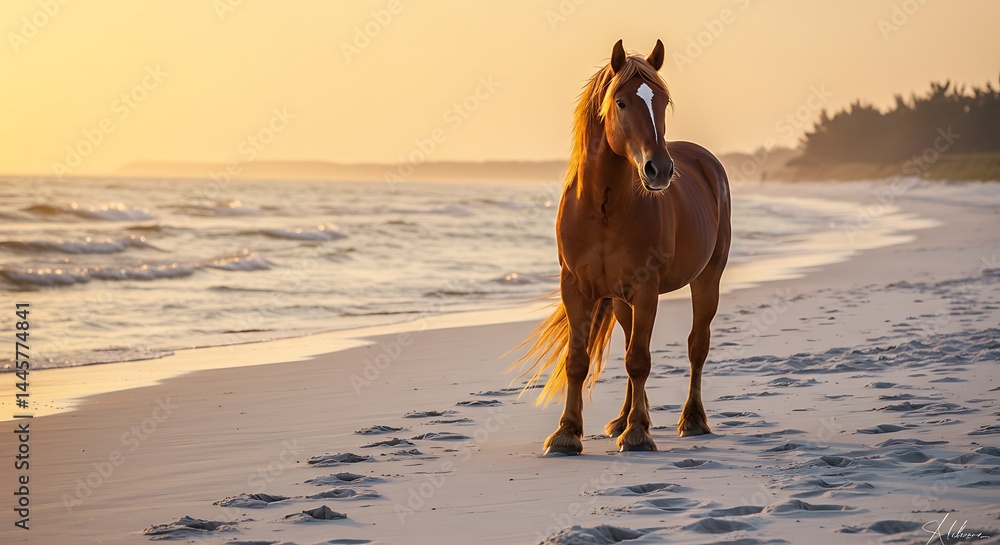 Golden Hour Majesty AI Generated