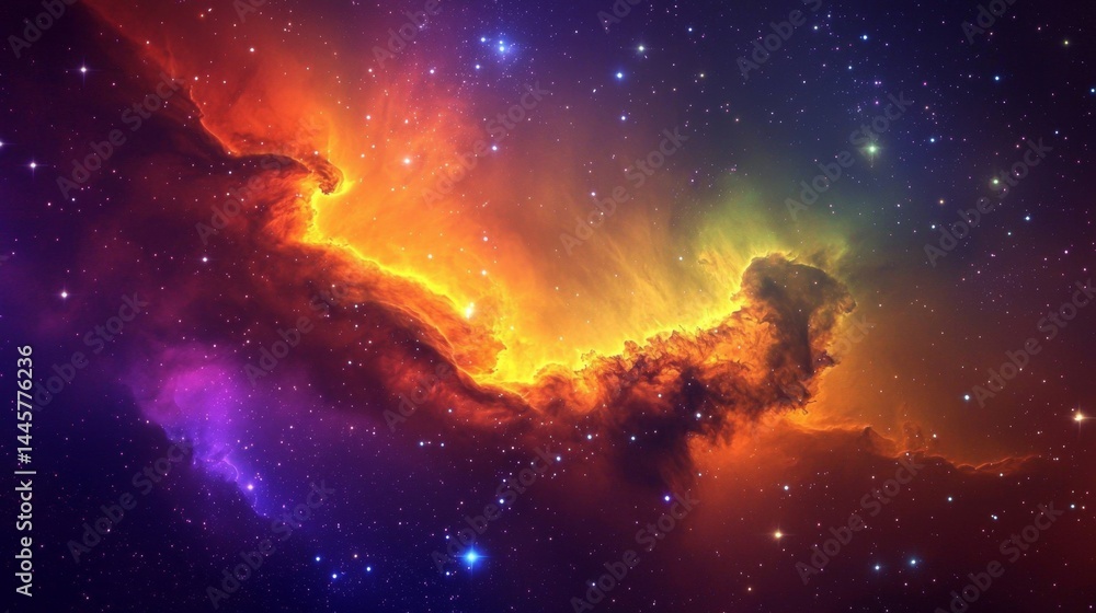Experience the mesmerizing colors of the cosmos in a breathtaking nebula. Experience the mesmerizing colors of the cosmos in a breathtaking nebula.