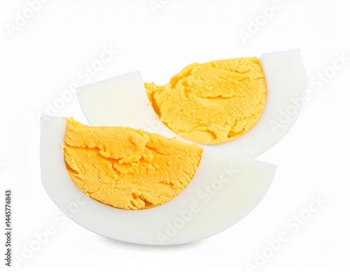 Wallpaper Mural boiled egg slices isolated on white background Torontodigital.ca