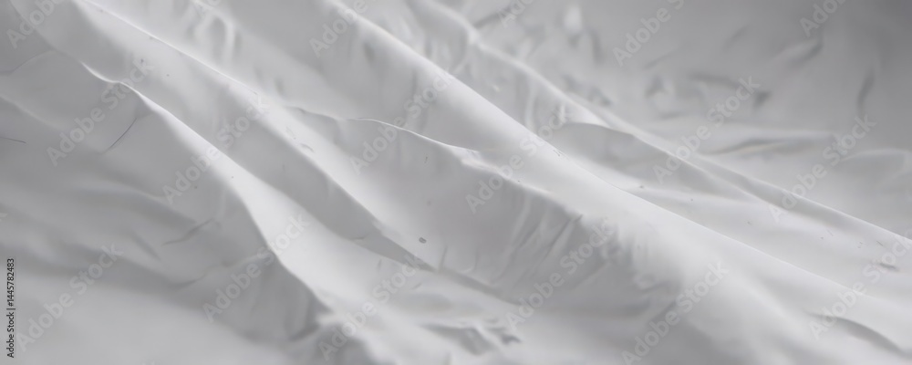 Fototapeta premium Smooth white paper with delicate wrinkles and visible fibers , background, white
