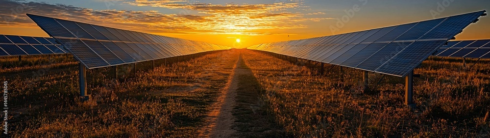 Fototapeta premium Innovative Solar Power Solutions: Heliostats Explained