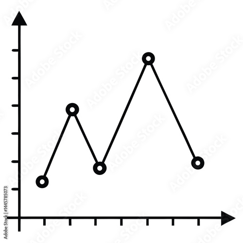 Isolated Black Vector writer using elements plot outline chart With White Background