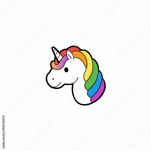 Rainbow flipped unicorn mane