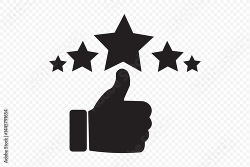 Best Feedback Concept. Positive Review, Good Quality Service Symbol. Hand Holds Stars Line and Silhouette Icon Set. Client Experience. Editable Stroke. Isolated Vector Illustration