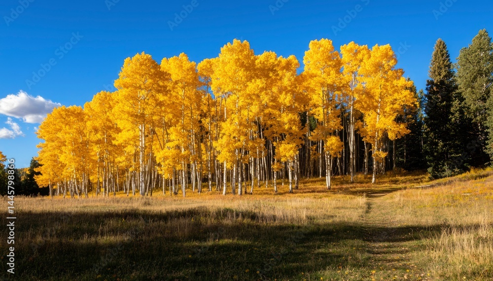 Fototapeta premium Golden Aspen Grove