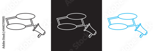 Employer branding icon. Vector for websites, mobile interfaces, presentations, banner, visual branding etc. Vector illustration. isolated on white and black background. EPS 10