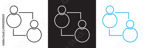 Employer branding icon. Vector for websites, mobile interfaces, presentations, banner, visual branding etc. Vector illustration. isolated on white and black background. EPS 10