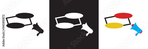 Employer branding icon. Vector for websites, mobile interfaces, presentations, banner, visual branding etc. Vector illustration. isolated on white and black background. EPS 10