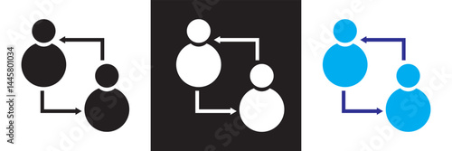 Employer branding icon. Vector for websites, mobile interfaces, presentations, banner, visual branding etc. Vector illustration. isolated on white and black background. EPS 10