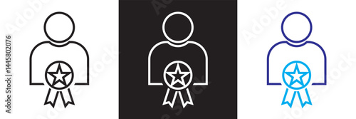 Employer branding icon. Vector for websites, mobile interfaces, presentations, banner, visual branding etc. Vector illustration. isolated on white and black background. EPS 10