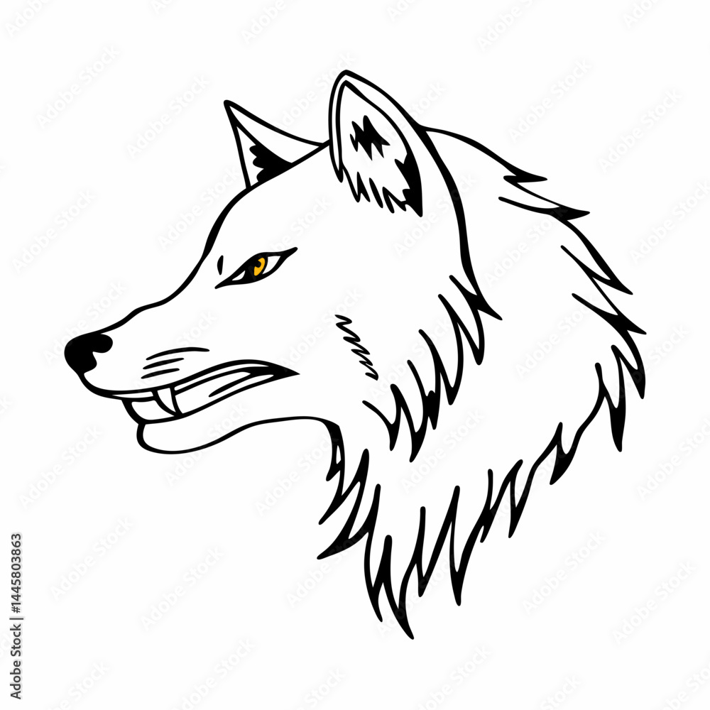 Obraz premium fox head vector
