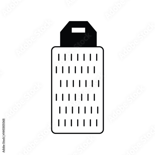 grater glyph outline icon with white background vector stock illustration