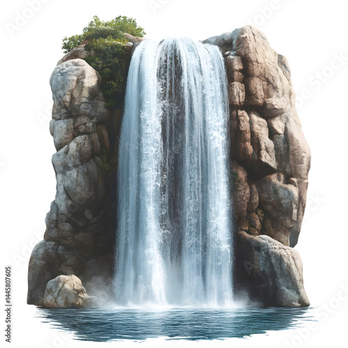 waterfall isolated on transparent background