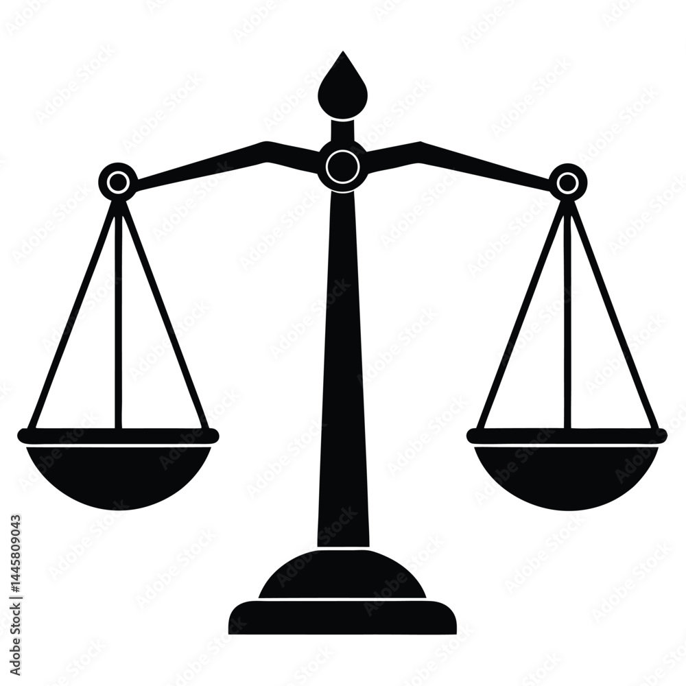 Isolated Black Vector Editor using elements decision scales With White Background Isolated Black Vector Editor using elements decision scales With White Background