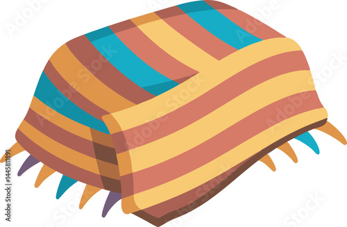 Blanket vector art illustration features stylized, scalable designs of blankets, showcasing patterns, textures, and colors in a clean digital format.
