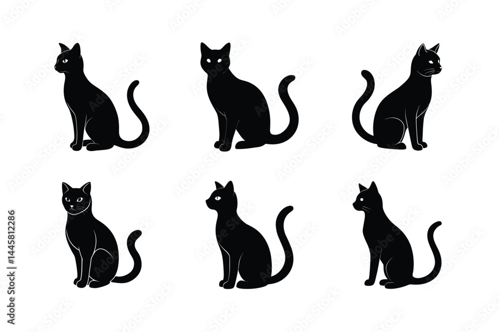 sleek cat silhouette vector modern and sharp design 17 sleek cat silhouette vector modern and sharp design 17