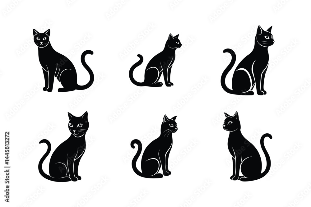 sleek cat silhouette vector modern and sharp design 10 sleek cat silhouette vector modern and sharp design 10
