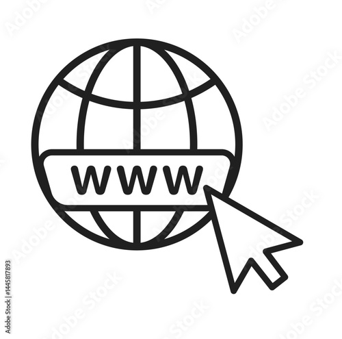 Website globe icon set with transparent background. Includes internet, global network, web browser, and world wide web symbols. Ideal for Graphic Design, app, and digital communication design.