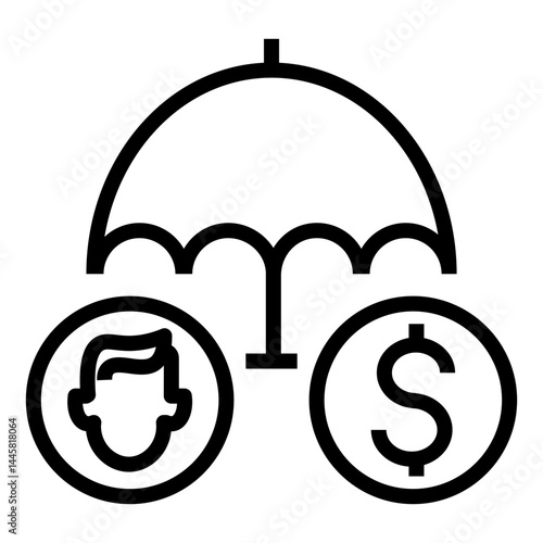insurer  vector icon