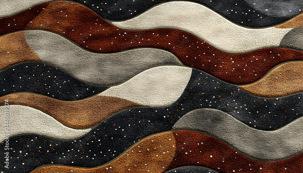 Abstract wavy textile design Abstract wavy textile design