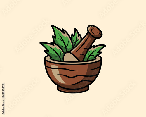 Mortar and Pestle for Herbs and Spices Grinding