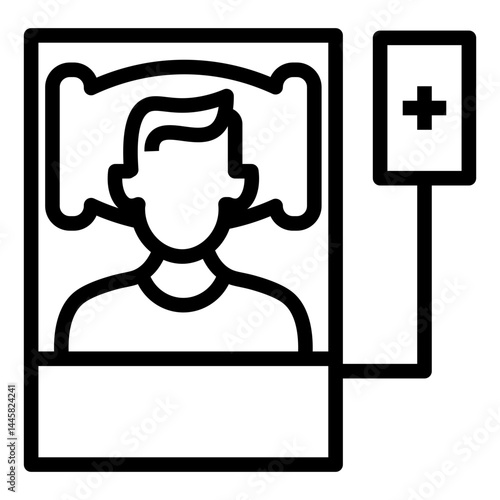 sleep in the hospital vector icon