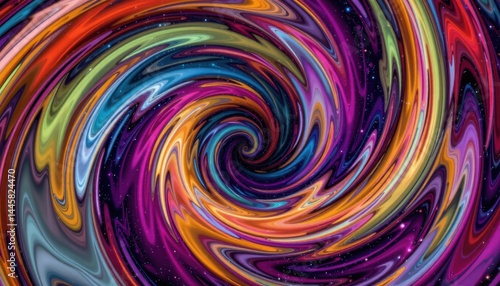 Wallpaper Mural An intricate and mesmerizing display of vibrant colors swirling and undulating in a seamless spiral pattern Torontodigital.ca