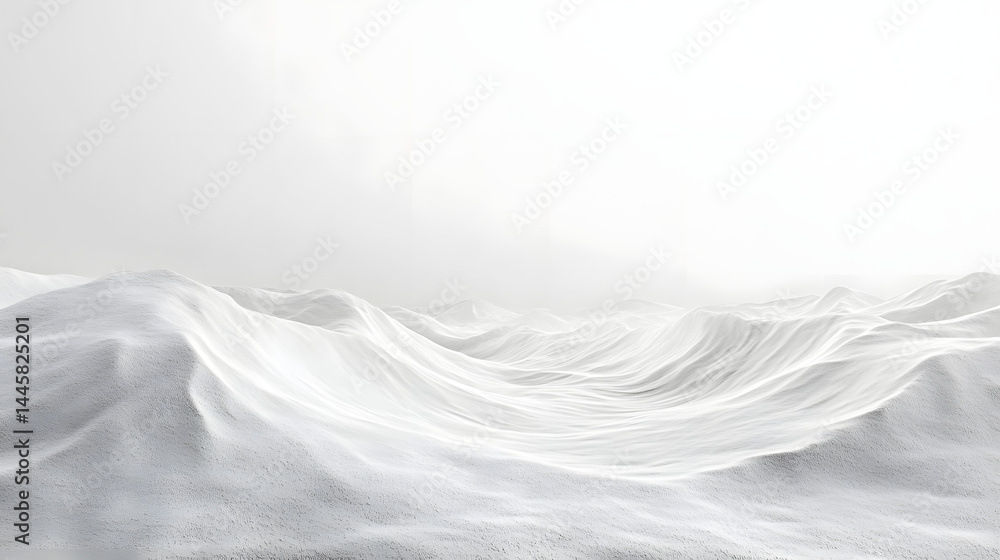 Gentle ocean waves rolling on horizontal white background tranquil nature scene serene environment Gentle ocean waves rolling on horizontal white background tranquil nature scene serene environment