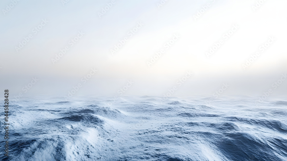 Fototapeta premium Calm ocean waves remote seascape digital image tranquil environment wide-angle view serene concept