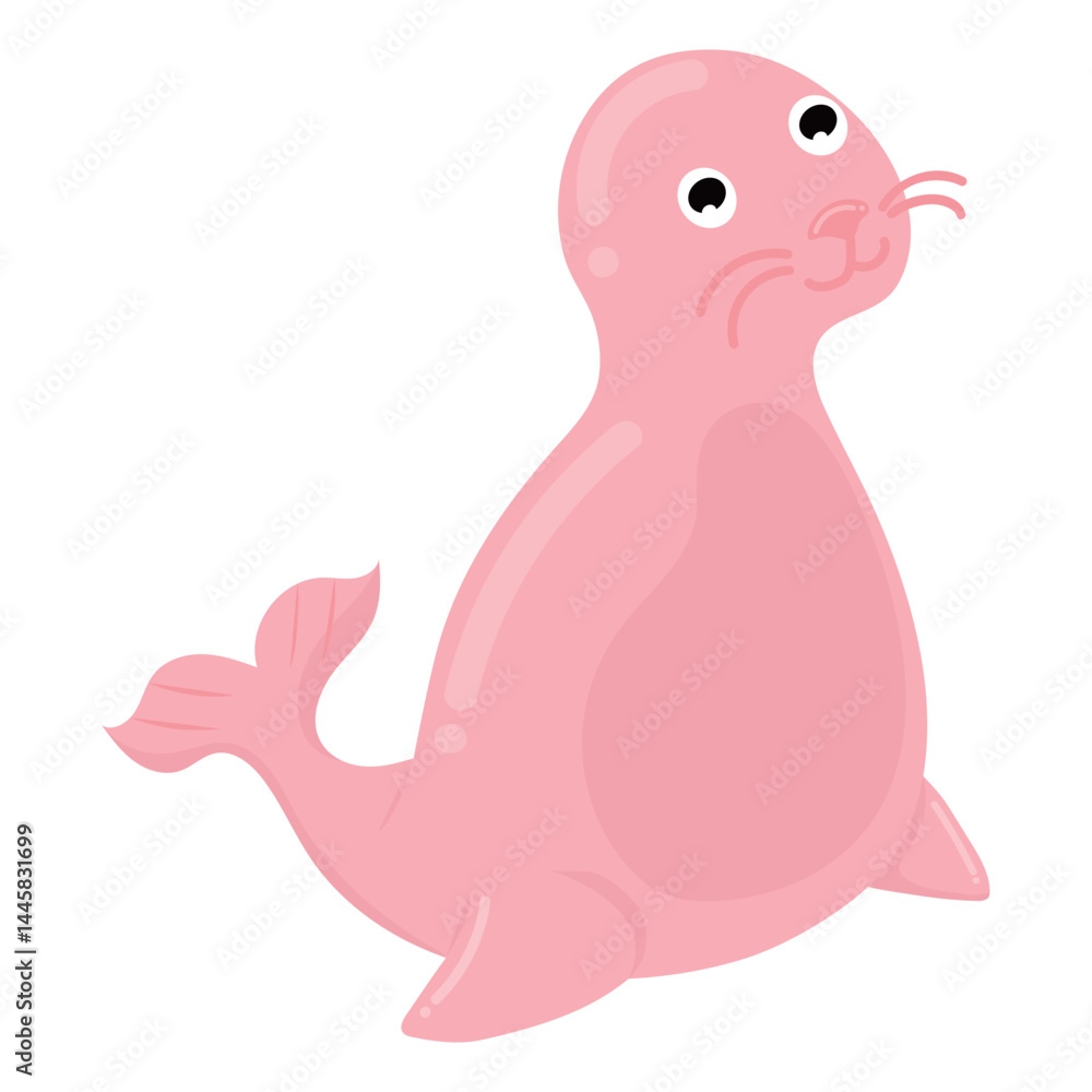 Naklejka premium cute seal illustration