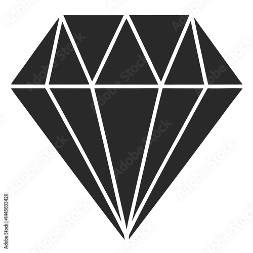 Diamond silhouette vector illustration