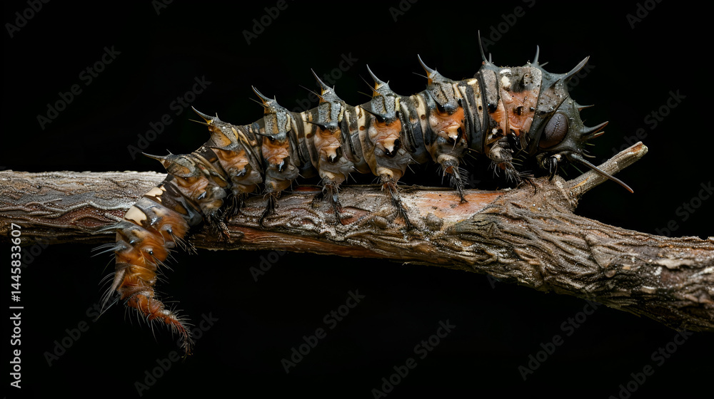 Obraz premium caterpillar on a branch