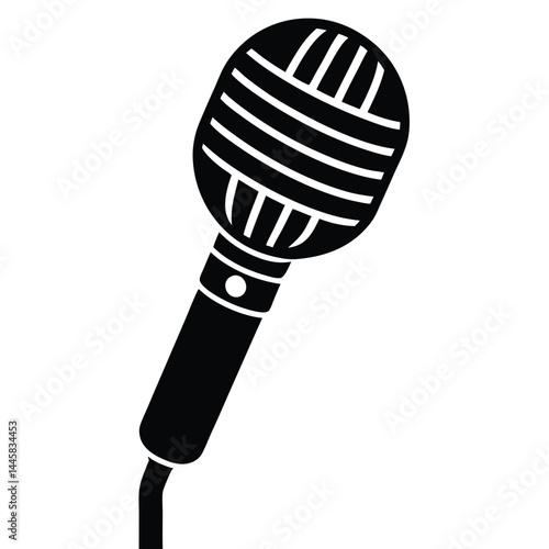 journalist element isolated microphone on white background