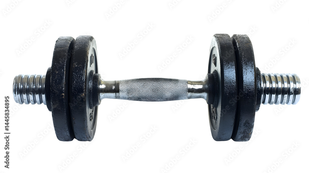 Fototapeta premium Professional Dumbbell Isolated on White Background for Fitness Exercise Concept