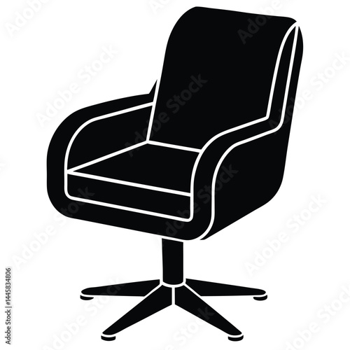 journalist element isolated news anchor chair on white background