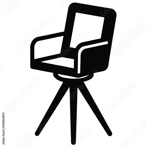 journalist element isolated news anchor chair on white background