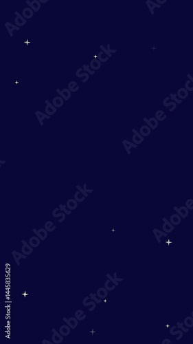 Shining stars animated cartoon motion loop blue background
