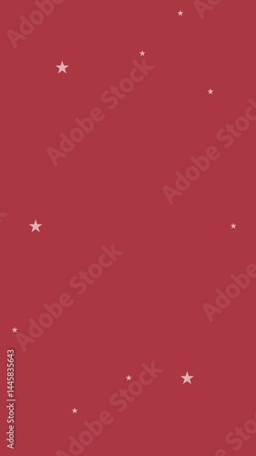 Shining stars animated cartoon motion loop red background