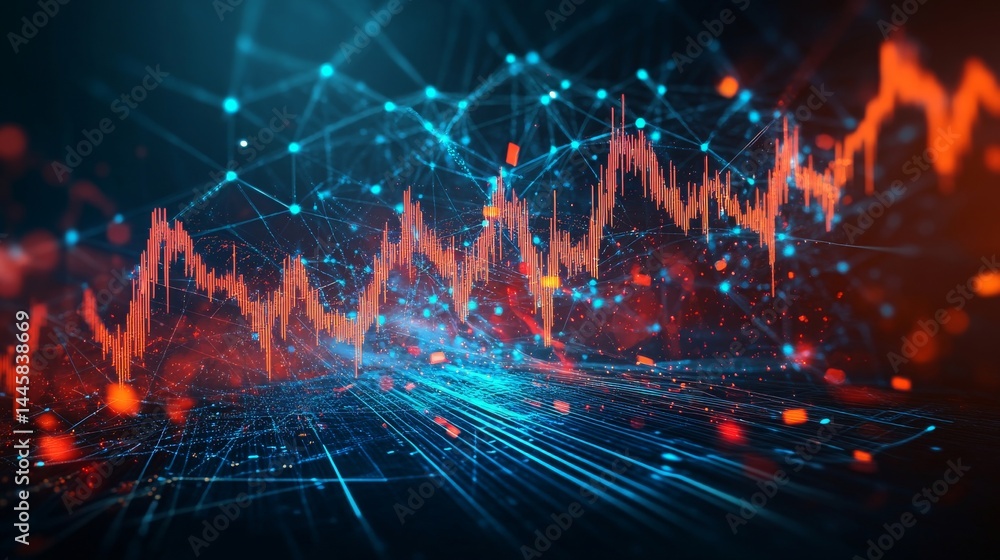 Naklejka premium The concept of rapid urban growth