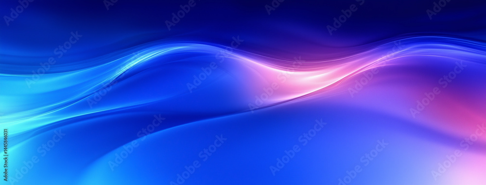 Naklejka premium Blue abstract curve horizontal screen background