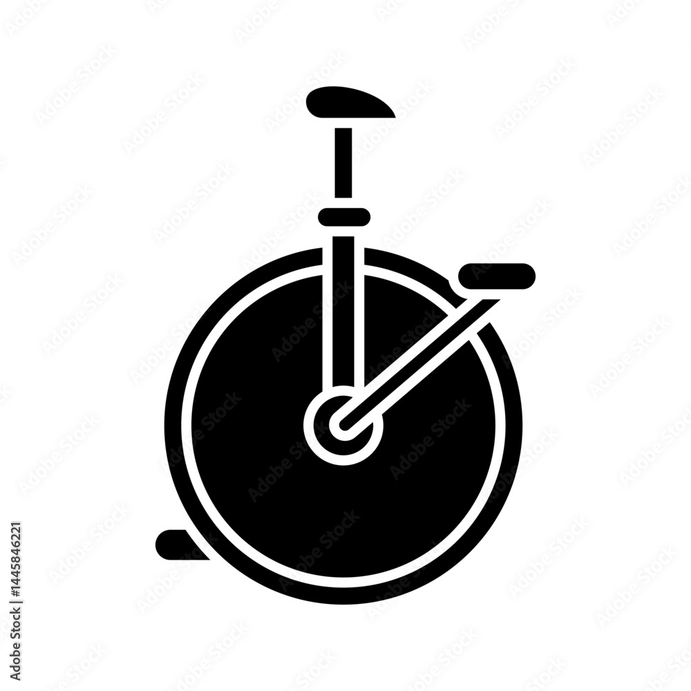 Unicycle icon , Monocycle icon, juggler cycle thin line vector illustration on white background Unicycle icon , Monocycle icon, juggler cycle thin line vector illustration on white background