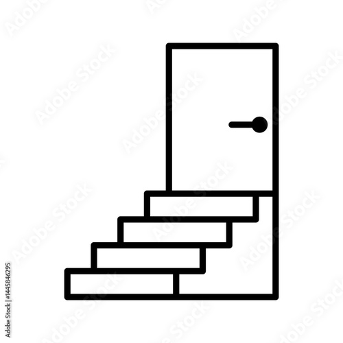 Stairs symbol . Stairs vector icon. Stairway symbols. vector illustration on white background