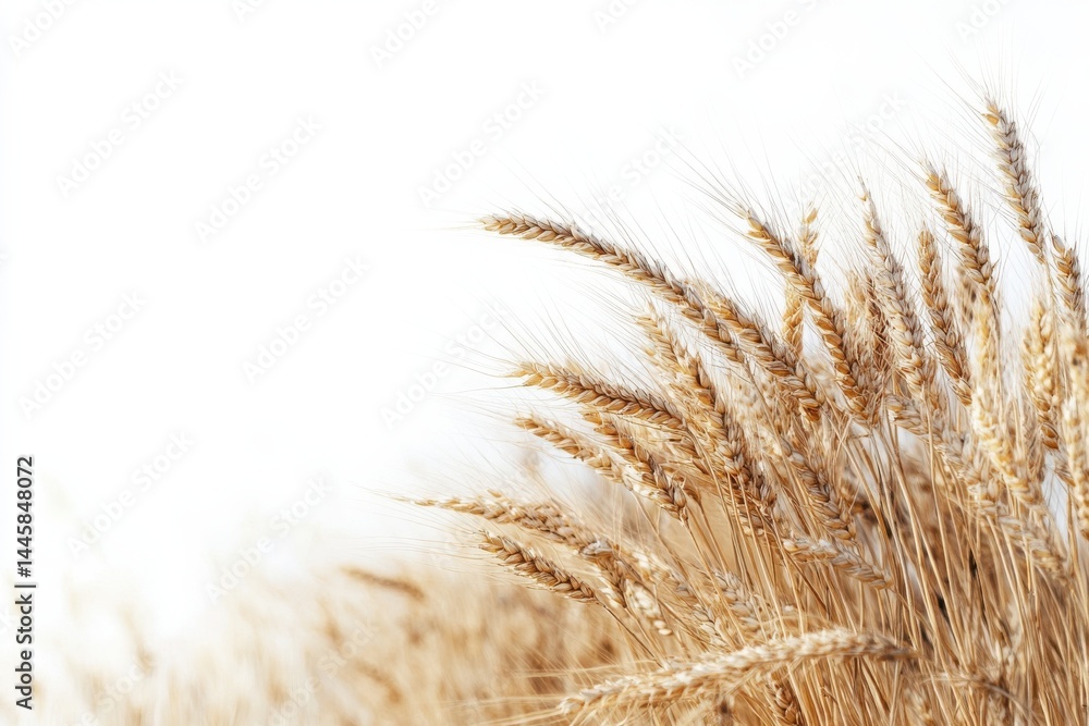 Fototapeta premium Golden wheat field under bright sunlight showcasing nature s beauty and harvest abundance