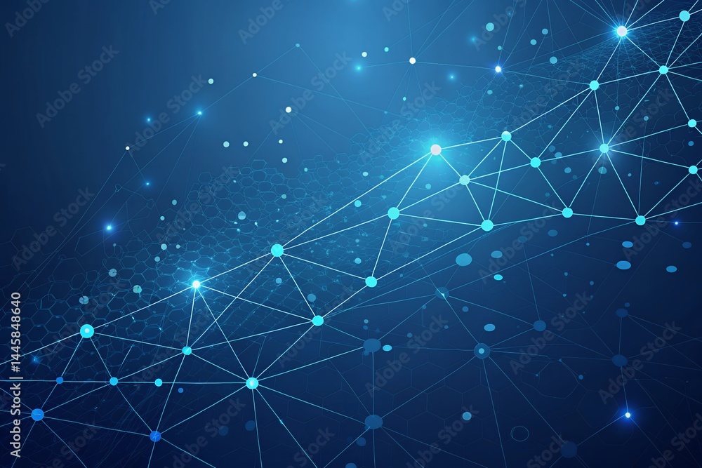 Abstract Blue Network Background Connectivity, Technology, and Innovation Abstract Blue Network Background Connectivity, Technology, and Innovation